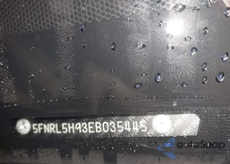 2014 Honda Odyssey Touring/Touring Elite from USA, damaged, VIN 5FNRL5H93EB035445